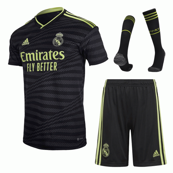 Real Madrid Soccer Jersey Third Away Whole Kit(Jersey+Shorts+Socks) Replica 2022/23